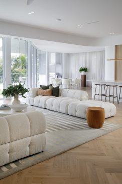 home property styling and staging of living area